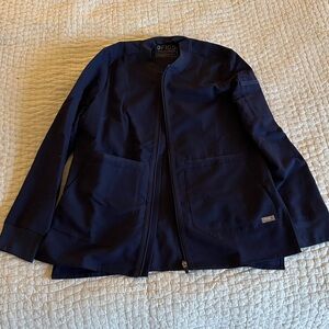 Figs Navy Blue Scrub Jacket Technical Collection